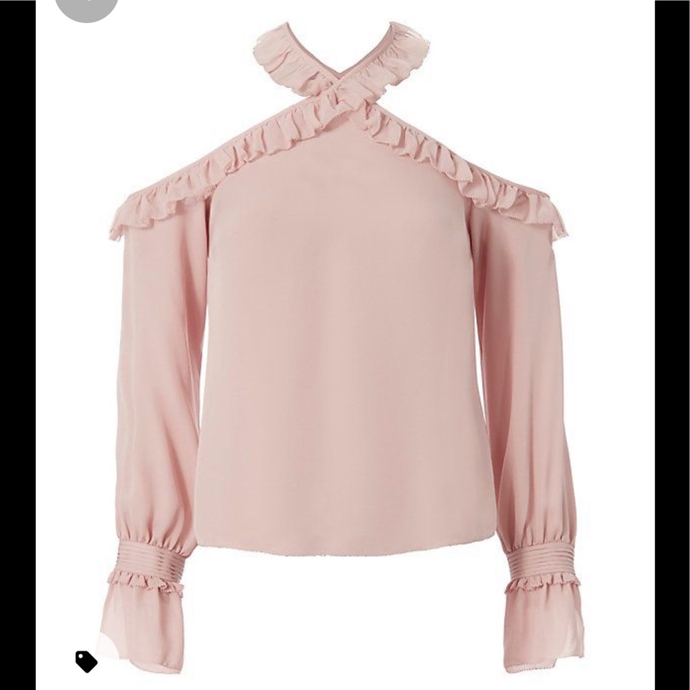 Intermix Blush Top With Cutout Sleeves P